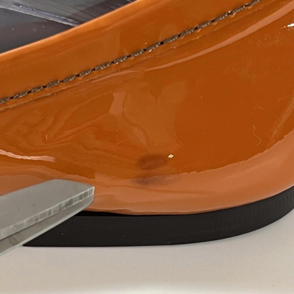 Cole Haan Loafers Womens Size 9.5 B Orange Patent Leather Penny Loafer Flats - Picture 8 of 9